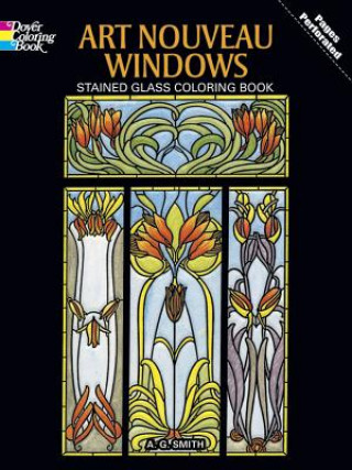 Art Nouveau Windows Stained Glass Coloring Book