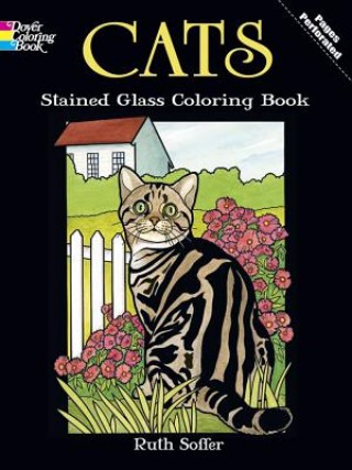 Cats Stained Glass Coloring Book