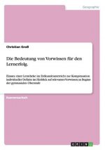 Bedeutung von Vorwissen fur den Lernerfolg.
