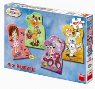 Krkouni - puzzle 4 motivy v balenďż˝ 4x54