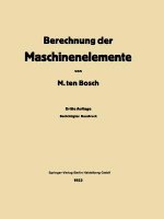 Berechnung Der Maschinenelemente