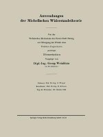 Anwendungen Der Michellschen Widerstandstheorie