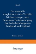 Das Materielle Ausgleichsrecht Des Versailler Friedensvertrages