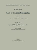 Experimentelle Einfuhrung Der Elektromagnetischen Einheiten