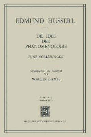 Die Idee der Phänomenologie, 1