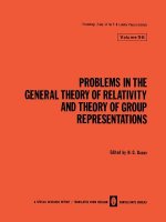 Problems in the General Theory of Relativity and Theory of Group Representations