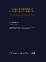 Training in Neurosurgery in the Countries of the EU