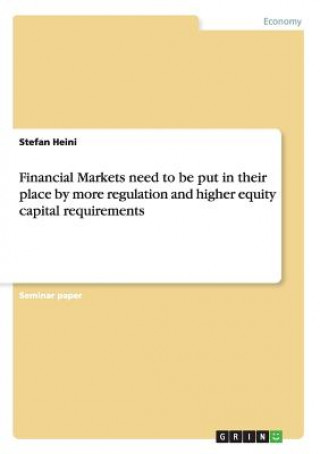 Financial Markets need to be put in their place by more regulation and higher equity capital requirements