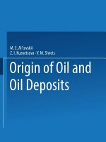 Origin of Oil and Oil Deposits