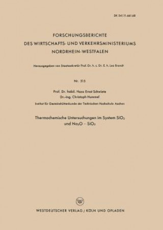 Thermochemische Untersuchungen Im System Sio2 Und Na2o -- Sio2