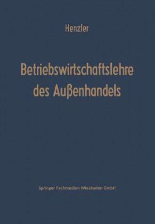 Betriebswirtschaftslehre Des Aussenhandels