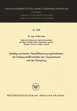 Katalog Normierter Tiefpassubertragungsfunktionen Mit Tschebyscheffverhalten Der Impulsantwort Und Der Dampfung