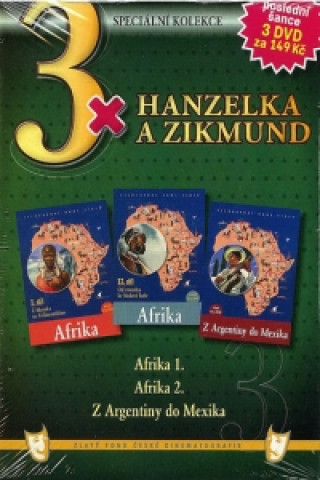 3x Hanzelka a Zikmund - Afrika I. / Afrika II. / Z Argentiny do Mexika - DVD