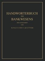 Handwoerterbuch Des Bankwesens