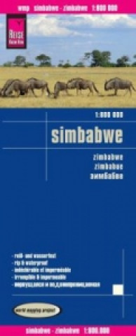 Reise Know-How Landkarte Simbabwe. Zimbabwe. Zimbabue