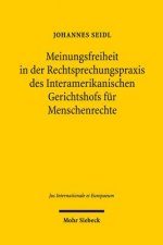 Meinungsfreiheit in der Rechtsprechungspraxis des Interamerikanischen Gerichtshofs fur Menschenrechte