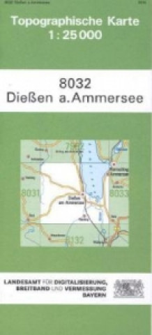 Topographische Karte Bayern Dießen am Ammersee