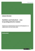 Stabilitat und Sicherheit - eine korpuslinguistische Analyse