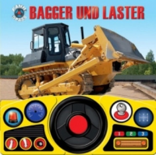 Bagger und Laster, m. Lenkrad u. Soundeffekten