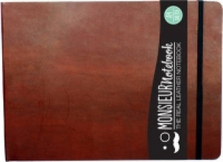 Monsieur Notebook- Real Leather Landscape A4 Brown Sketch