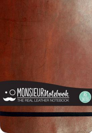 Monsieur Notebook - Real Leather Landscape A5 Brown Sketch