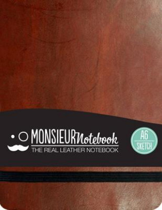 Monsieur Notebook - Real Leather Landscape A6 Brown Sketch