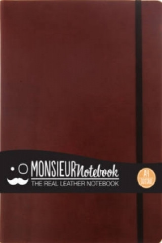 Monsieur Notebook - Real Leather A4 Brown Dot Grid