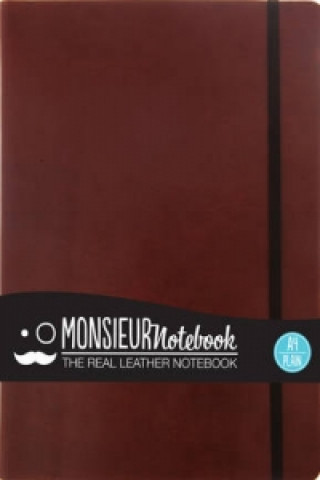 Monsieur Notebook - Real Leather A4 Brown Plain