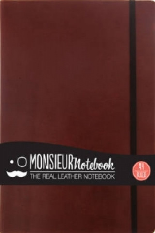 Monsieur Notebook - Real Leather A4 Brown Ruled