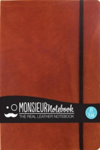 Monsieur Notebook - Real Leather A4 Tan Plain