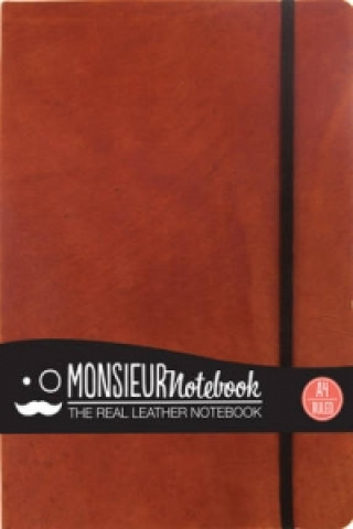 Monsieur Notebook - Real Leather A4 Tan Ruled