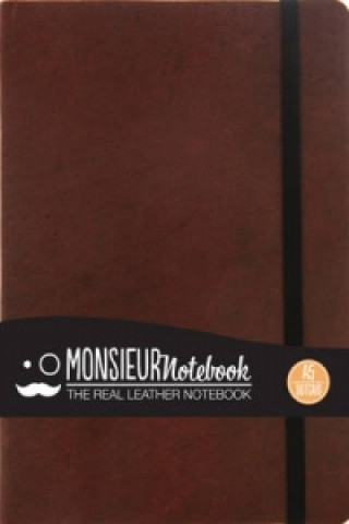Monsieur Notebook Leather Journal - Brown Dot Grid Medium A5
