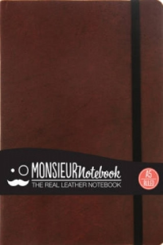 Monsieur Notebook Leather Journal - Brown Ruled Medium A5