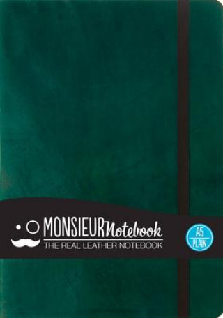 Monsieur Notebook - Real Leather A5 Green Plain