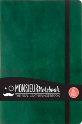 Monsieur Notebook Leather Journal - Green Ruled Medium A5