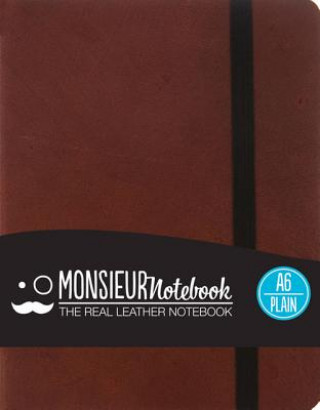 Monsieur Notebook Leather Journal - Brown Plain Small A6