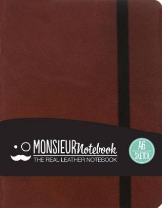 Monsieur Notebook Leather Journal - Brown Sketch Small A6