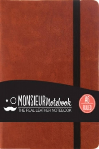 Monsieur Notebook - Real Leather A6 Tan Ruled