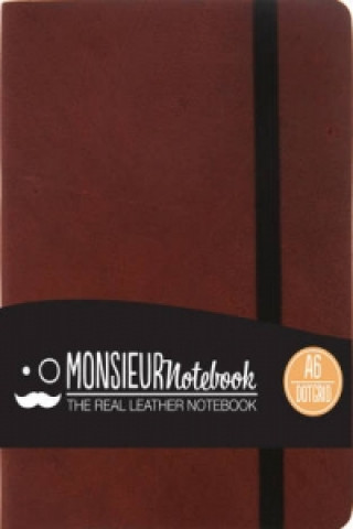 Monsieur Notebook - Real Leather A6 Brown Dot Grid