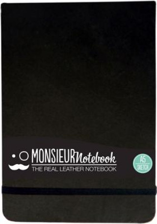 Monsieur Notebook Black Leather Sketch Landscape Medium