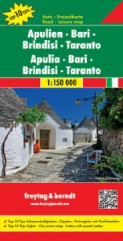 Apulia - Bari - Brindisi - Taranto Road Map 1:150 000
