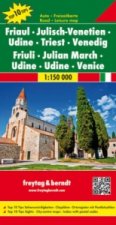 Friaul - Julisch-Venetien - Udine - Trieste - Venice Road Map 1:150 000