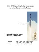 Birth of Air Force Satellite Reconnaissance: Facts, Recollections and Reflections