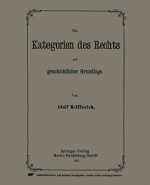 Die Kategorien Des Rechts Auf Geschichtlicher Grundlage