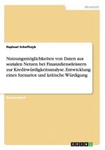 Nutzungsmoeglichkeiten von Daten aus sozialen Netzen bei Finanzdienstleistern zur Kreditwurdigkeitsanalyse. Entwicklung eines Szenarios und kritische
