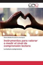 Instrumentos para valorar o medir el nivel de comprension lectora