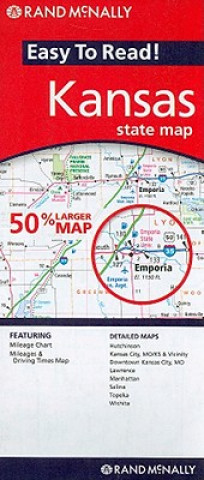 Rand McNally Easy to Read! Kansas State Map