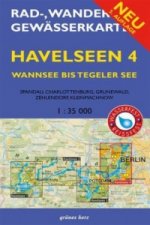 Rad-, Wander- und Gewässerkarte Havelseen, Wannsee bis Tegeler See. Bl.4