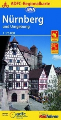 ADFC Regionalkarte Nürnberg und Umgebung mit Tagestouren-Vorschlägen, 1:75.000, reiß- und wetterfest, GPS-Tracks Download