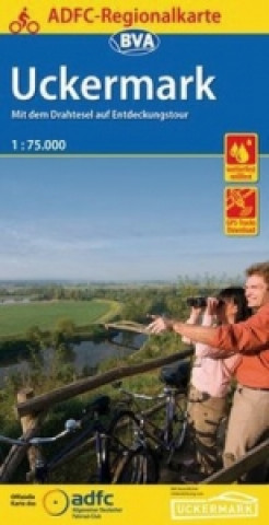 ADFC-Regionalkarte Uckermark mit Tagestouren-Vorschlägen, 1:75.000, reiß- und wetterfest, GPS-Tracks Download
